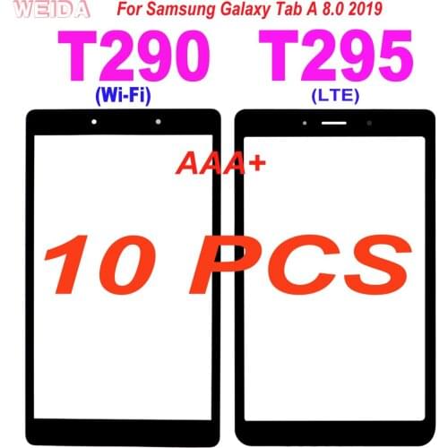 10PCS AAA+ 8” For Samsung Galaxy Tab A 8.0 2019 T290 T295 Touch Screen Glass Panel SM-T290 SM-T295 Touch Glass Replacement