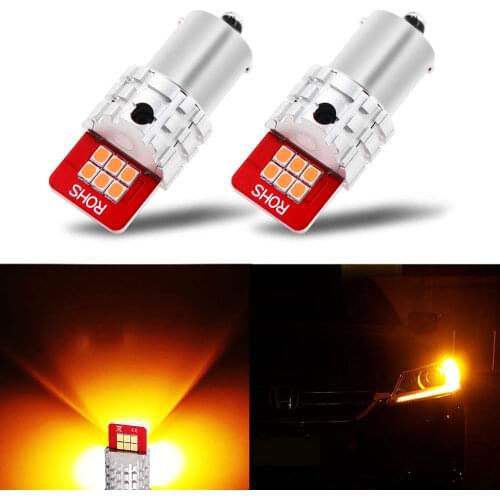 VANSSI 2x Bau15s 7507 PY21W LED Bulbs Amber Yellow High Power 2835 Chipsets 12-SMD LED Turn Signal Blinker Replacement Bulb