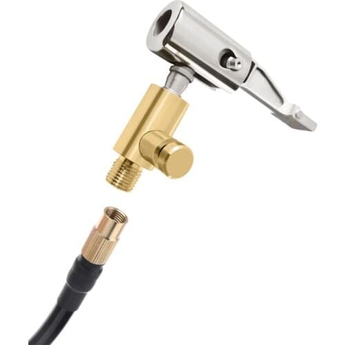 Tire Valve Air Chuck Car Track Tyre Airline Inflator Connector Brass Clip-on Valve Zinc Alloy Tire Repair Tools Inflatable Pump