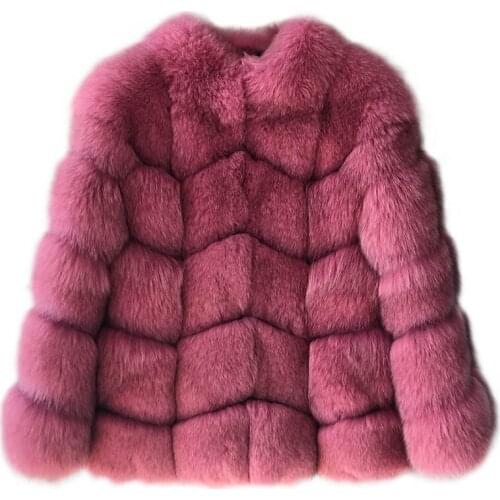 2019 New Winter Fox Fur Coat Female Long Section Round Neck Whole Leather European And American Street Wind Stitching Fur Coat