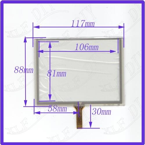 ZhiYuSun AF 1355 compatible NEW 5inch 4 line 117*88MM For Car DVD touch screen panel Sensor glass AF1355 for AT050TN22