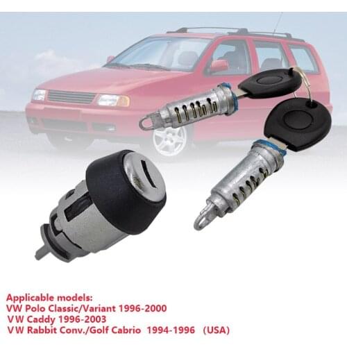 1 set for Volkswagen Polo Classic/Variant Caddy Rabbit Conv./Golf Cabrio Door handle lock core + ignition lock core package