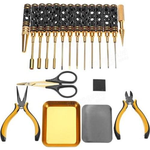 18pcs Screwdriver Repair Tool Combination Hex Screwdriver Repairing Hand Tool For DIY Toy Model RC Quadcopter Drone