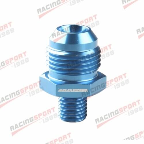 Aluminum Male -10 AN 10AN AN10 Flare To M12x1.5 Metric Straight Fitting Blue