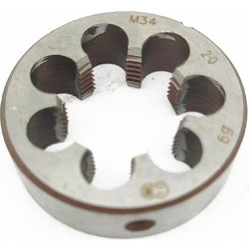 Free shipping 1PC non standard thin pitch M34 manual round Die for steel iron aluminum copper workpiece threading DIYER Maker