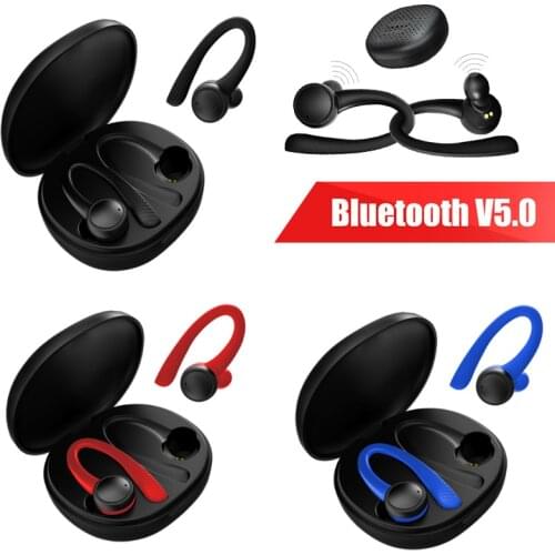Wireless Earbuds Bluetooth Headphones 5.0 True Wireless Sport Earphones Headset Headphones USB Connector Black 2020 Car Parts