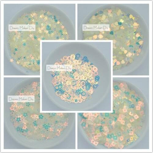 50g/lot 3-5mm Brilliant Transparent PVC loose Sequins Paillettes for sewing/wedding decoration confetti Garment Accessories