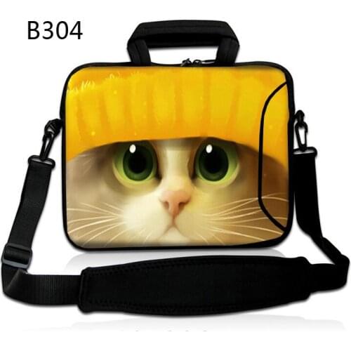Cute Cat 10 13 13.3 14 15 15.6 17 17.3 Laptop sleeve Notebook Bag Messenger Shoulder Laptop Bag for ipad macbook HP Dell Lenovo