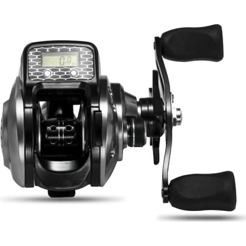 Digital Display Electronic Fishing Reel 2020 New 6.3:1 High Speed Ratio Low Profile Line Counter Baitcasting Reel Fishing Tools