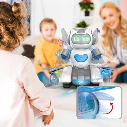 Kids Electric Light Music Singing Dancing Robot Toy Universal Spinning Model