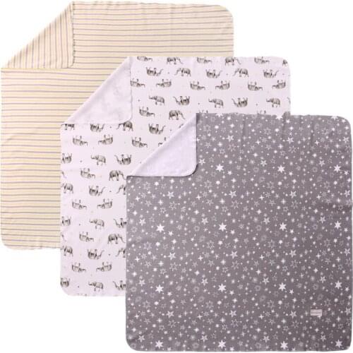 Baby cotton baby blanket swaddling wrap 3 set of cartoon thin baby blanket cover