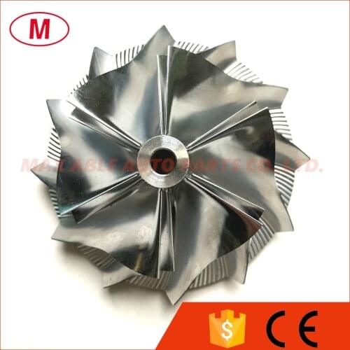 K16 49.50/67.00mm 6+6 blades Reverse Turbo Billet compressor wheel/Aluminum 2618/Milling wheel for Turbocharger Cartridge/CHRA