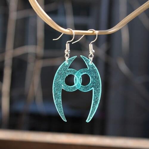 Ninja Naruto Orochimaru Ear Cuff Magatama Earrings Set, cosplay Earrings For men Fashion Jewelry Hoop Earings