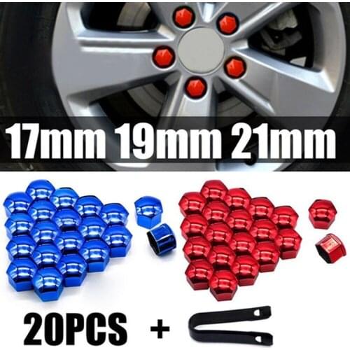20Pcs 17/19/21mm Special Socket Protection Dust Proof Car Bolt Rims Exterior Decoration Wheel Nut Caps Auto Hub Screw Cover