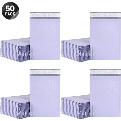 50pcs Mailer Poly Bubble Padded Mailing Envelopes Lavender Purple Bubble Mailer For Packaging Self Seal Shipping Bag Bubble Pad