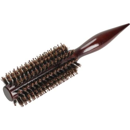 Roll Round Hair Brush Comb Brush Hair Care Wood Handle Natural Bristle Curly Hair Brush Fluffy Comb Hairdressing Tool
