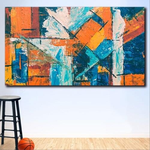 WLONG Large Print Oil Painting paint_abstract_stains Painting Wall Art Canvas Prints Wall Pictures For Living Room And Bedroom