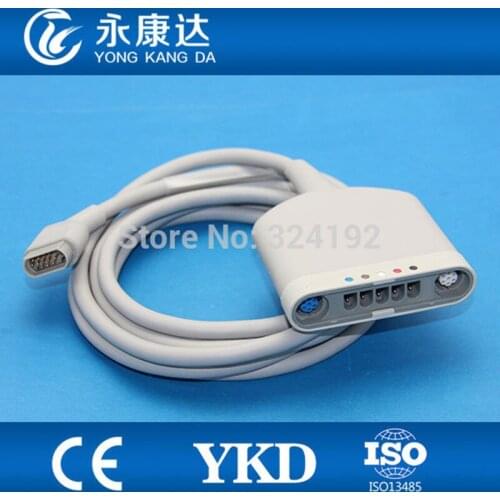 2pcs/lot Multi-function ECG Cable Compatible SC6000,SC6002XL,SC7000,SC9000 AHA/IEC 1K resistance