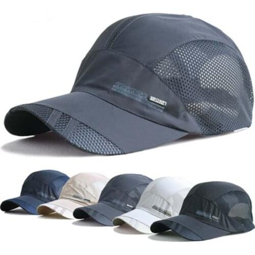 Mens Baseball Cap Korean Summer Breathable Mesh Caps Female Outdoor Leisure Quick-Drying Letters Sunscreen Golf Sun Hat sg9