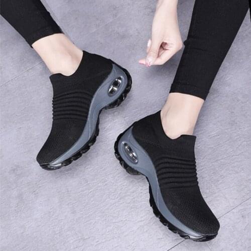 Soft Women Walking Shoes Running Shoes Breathable Heightened Summer Sneakers for Outdoor Sports Camping A66