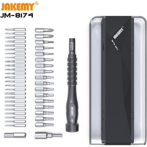 JAKEMY New Item 45 in 1 Original Precision Screwdriver Bits Tool Set with Strong Magnetism for Telephone Laptop TV Tablet Repair