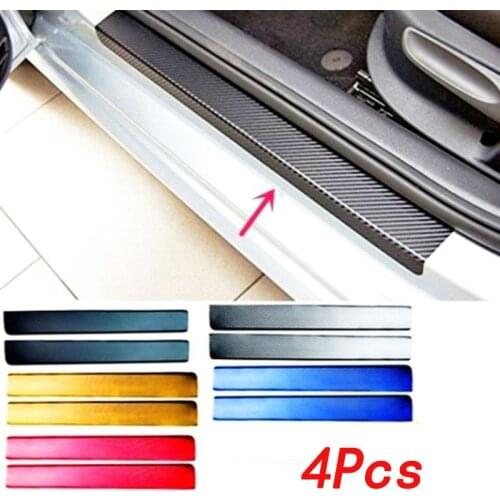 Carbon fiber stickers for car doorsills, door scratch-resistant strips, kick resistant pads, door sills, carbon fiber stickers