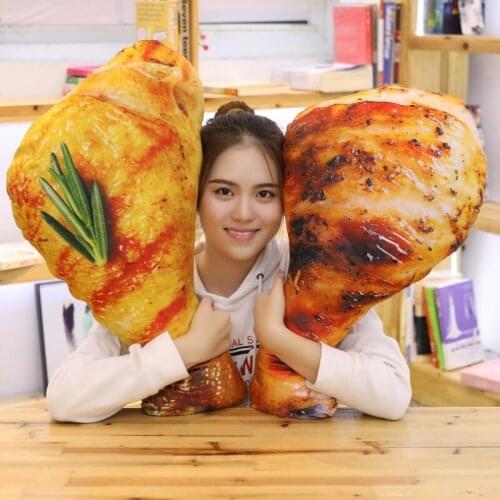 New 1pcs best simulation chicken leg pillow plush toy doll creative cushion cheating gift pillow gift for children