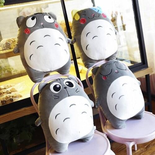 2021 NEW Japan Anime Totoro Doll Plush Toy Cute Cartoon Doll Down Cotton Sleeping Pillow Girls Birthday Present