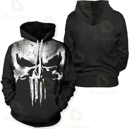 New Hoodies Sweatshirts Coat Hoodies Costume Legion Clothing The Punisher 3D Printed Hoodies Tops