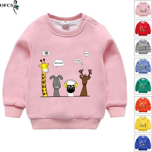 New Winter Warm Sweatshirts For 2-10 Years Old Children Full Cartoon School Baby Fleece Handsome Kids Boy Outerwear Costume Tops