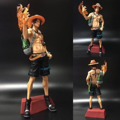 One Piece Ace SMSP Action Figure 300mm Anime One Piece Ace Luffy Collectible Figurine Toys Doll Gift