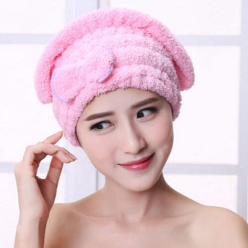 Microfiber Multicolor Hot Selling Quickly Dry Hair Hat Hair Turban Women Girls Ladies Cap Bathing Drying Towel Head Wrap Hat