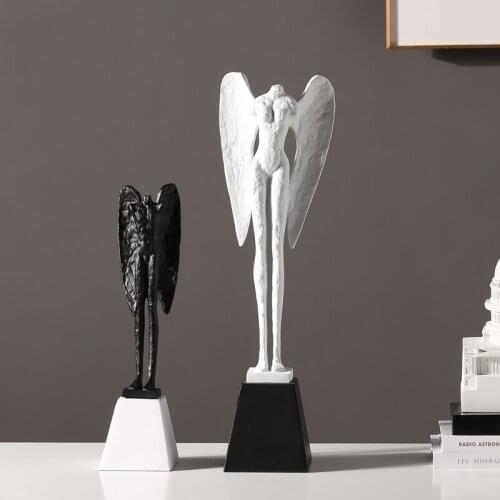 MODERN BLACK WHITE ABSTRACT CHARACTER RESIN STATUE HOME LIVINGROOM TABLE ORNAMENTS DECORATION OFFICE DESKTOP FIGURINES CRAFTS