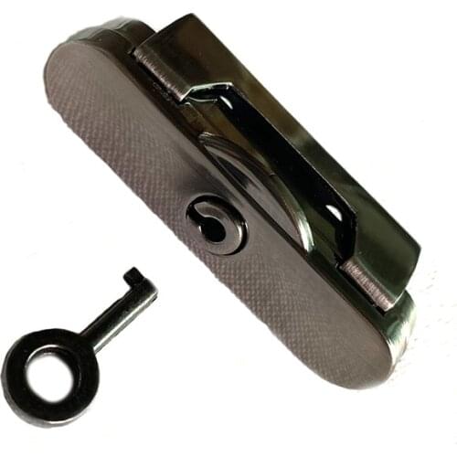 Gunmetal Tone Leather Suitcase Buckle Box Vintage Metal Lock Antique Toggle Hasp Latch