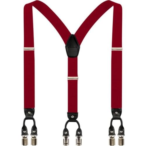High Quality Y Shape Elastic Clip-on Unisex Suspenders 6 Clip Pants Braces Adjustable Elasticated Women Men Suspender Straps