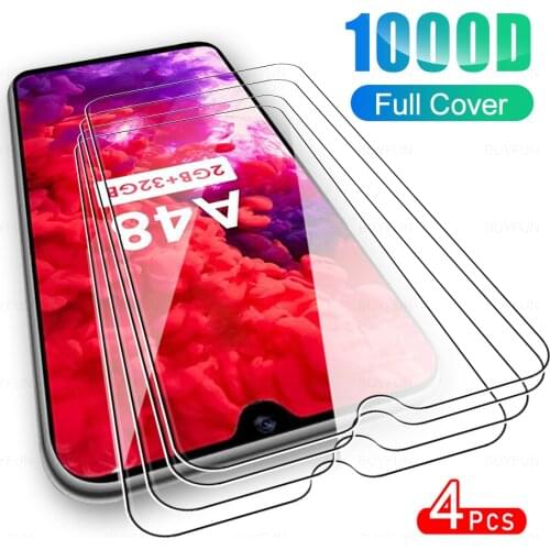 4Pcs Full Cover Protective Glass For Itel A48 Tempered Glas For Vision 1 Pro Plus Vision1 1Pro 1Plus Phone Screen Protector Film