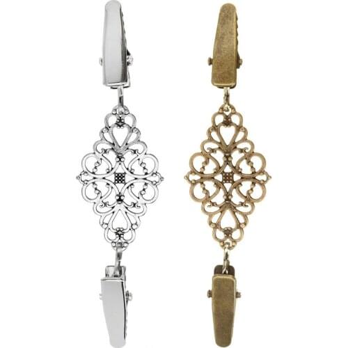 Women Vintage Cardigan Sweater Blouse Pin Shawl Brooch Clips Shirt Collar Retro Duck Clip Winter Scarf Clasps Charm Accessories