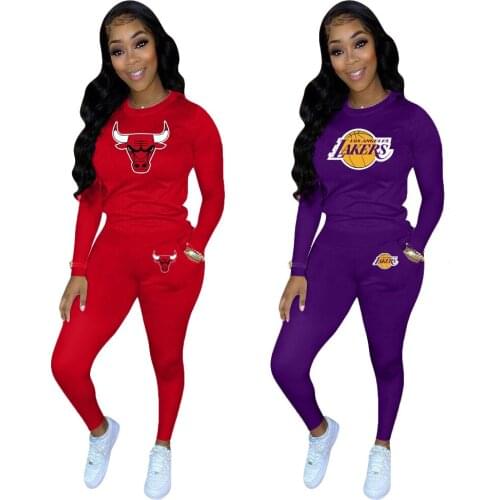 2021 Autumn Winter Women Casual Outfits Print Two Piece Set Sweatshirts Top and Pants Tracksuit Sweatsuit Homewear Outfits