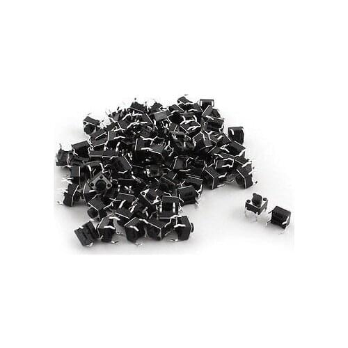 100pcs Tactile Push Switch Button Momentary Tact 6x6x5mm DIP Through-Hole 4pin