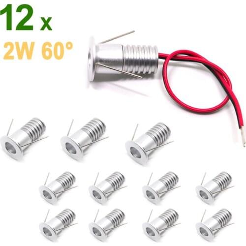 12pcs/lot mini 2W LED spotlights DC3V wine cabinet jewelry display case decoration led spot lighting cut-out D0.59inch