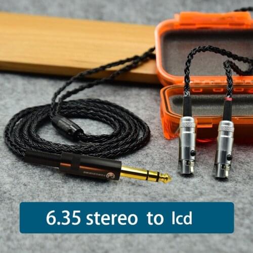 16 core 4pin 7n occ 2.5 3.5 4.4mm XLR Balanced Earphone Headphone Upgrade Cable Silver Plated for Audeze LCD 3 LCD-2 LCD2 LCD-4
