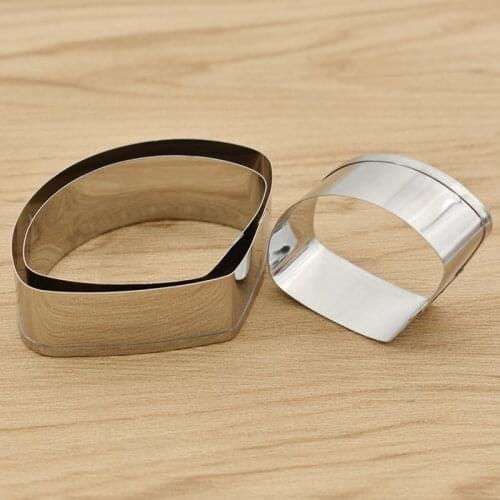 3pcs/set Hibiscus Flower Petal Cutter Clay Mold Stainless Steel Flower Shaped Pottery Clay Tools Cutting Model DIY Craft