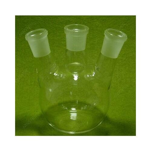 500ml 3 Neck Flat Bottom Boiling Flask,24/29 Joint,Glass Flask,lab Glassware