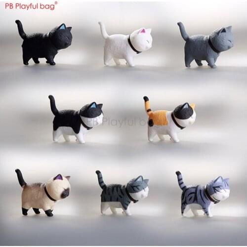 8 cats Available Kinds of cat figure Car decoration lucky cat Action Figure PVC Anime Figure collectibles HA58