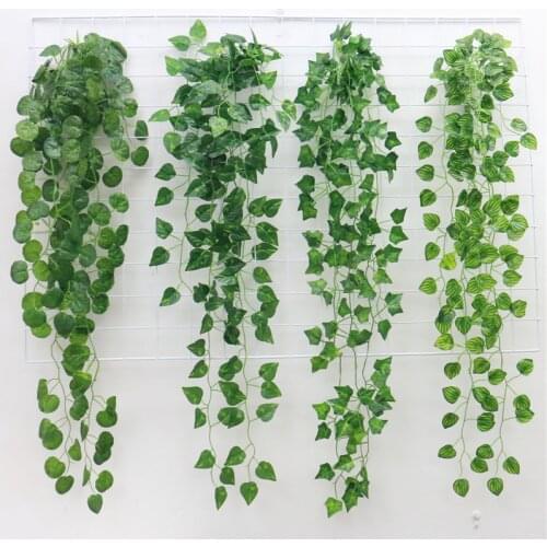 95cm Artifical Plants Wall Green Vine Ivy Leaf Garland Plants Wiateria Fake Foliage Party Wedding Decor Home Garden Flower Vine