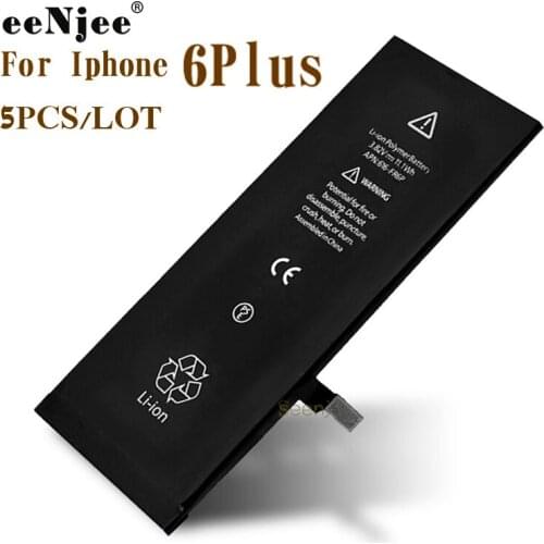 EENJEE 5pcs Phone Battery For Iphone 6Plus 6 Plus 3.8V 2915mah ORG Qlty 100% Test 0 cycle Replacement Repair Parts