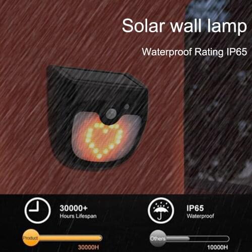 Animation LED Solar Wall Light Outdoor With Motion Sensor Garden Night Lamp IP65 Waterproof For Street Patio Lighting 2 Patterns