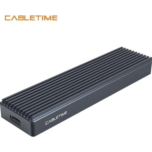 CABLETIME NVME SSD Enclosure Case USB3.1 Gen 2 10Gbps 2TB Max for SSD Hard Disk Box Transmission USB C N429