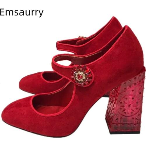 Замшевые туфли-лодочки Emsaurry China At AliExpress