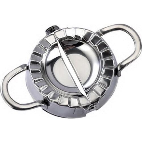 Stainless Steel Dumpling Maker Mould Kitchen Pastry Tool with Flour Ring Cutter JA55